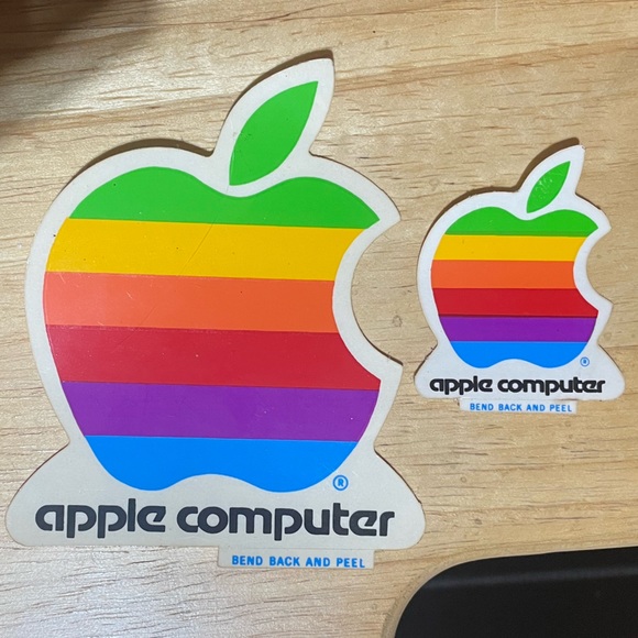 1980s Apple Stickers - Picture 1 of 2